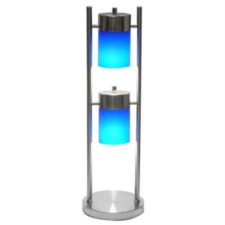 Ore International Ore International 3031TB 2-Light Adjustable Table Lamp - Blue 3031T-B